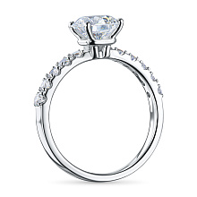 Кольцо из белого золота c бриллиантами