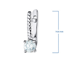 Серьги из белого золота с бриллиантами