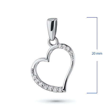 Подвеска из белого золота с бриллиантами