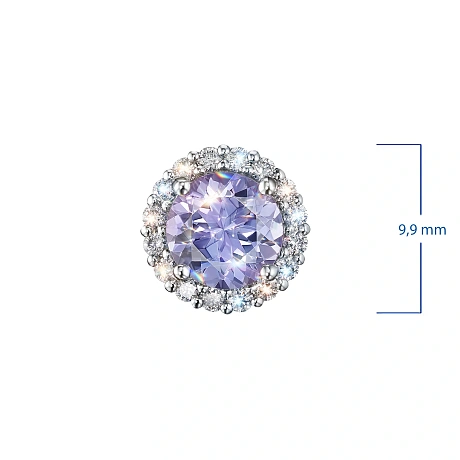 Подвеска из комбинированного золота с и танзанитом