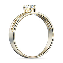 Кольцо из желтого золота c бриллиантами