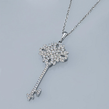 Подвеска из серебра c бриллиантами