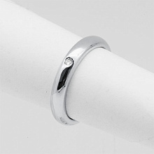 Кольцо из белого золота с бриллиантом