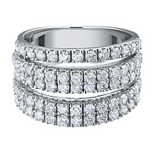 Кольцо из комбинированного золота с бриллиантами