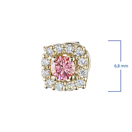 Пусеты из желтого золота