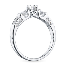 Кольцо из белого золота c бриллиантами