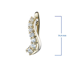 Серьги из желтого золота с бриллиантами