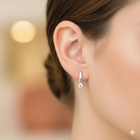 Серьги из белого золота