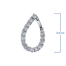 Серьги из белого золота c бриллиантами