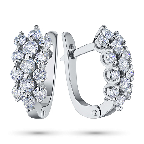 Серьги из белого золота