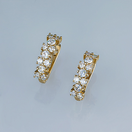 Серьги из желтого золота