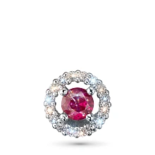 Подвеска из серебра с и рубином и бриллиантами