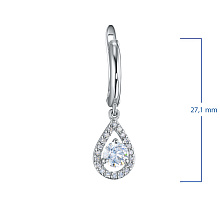 Серьги из белого золота c бриллиантами
