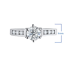 Кольцо из комбинированного золота с бриллиантами