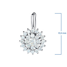 Серьги из белого золота c бриллиантами