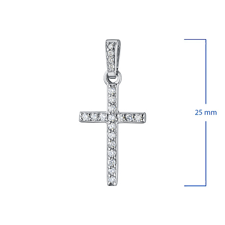 Подвеска из белого золота с бриллиантами