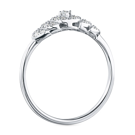 Кольцо из белого золота с бриллиантами