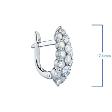 Серьги из белого золота c бриллиантами