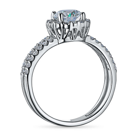 Классическое кольцо из белого золота