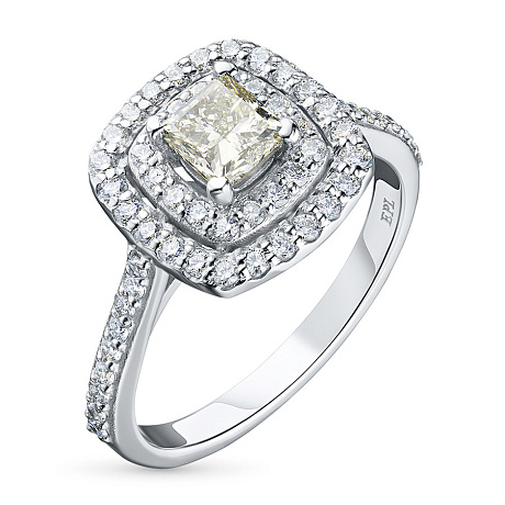 Кольцо из комбинированного золота с бриллиантами