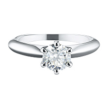 Помолвочное кольцо из комбинированного золота с бриллиантом