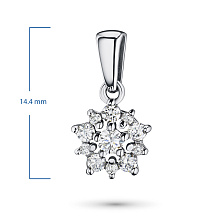 Подвеска из комбинированного золота с бриллиантами