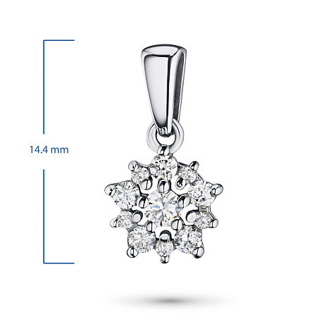 Подвеска из комбинированного золота с бриллиантами