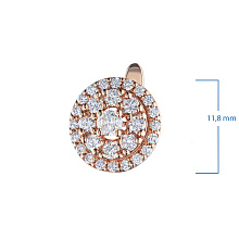 Серьги из красного золота с бриллиантами