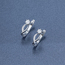 Серьги из белого золота с бриллиантами