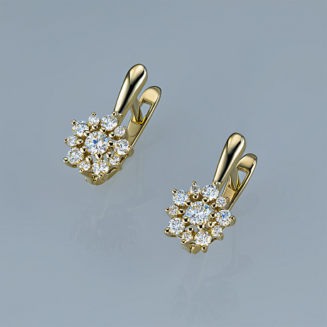 Серьги из желтого золота