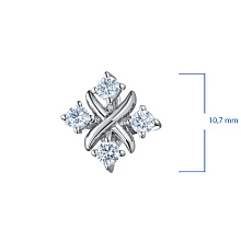 Классическая подвеска из серебра c бриллиантами