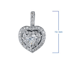 Подвеска из белого золота c бриллиантами