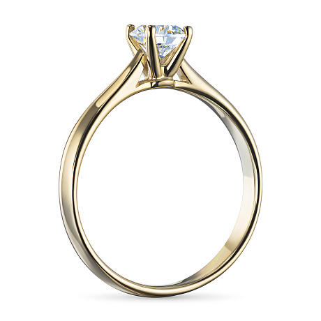 Помолвочное кольцо из желтого золота