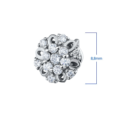 Пусеты из белого золота