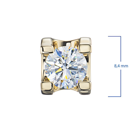 Классическая подвеска из желтого золота