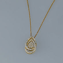 Подвеска из желтого золота c бриллиантами