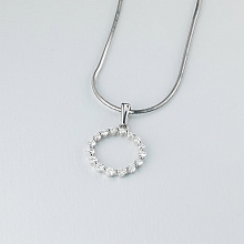 Подвеска из белого золота c бриллиантами