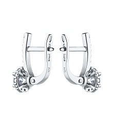 Серьги из белого золота c бриллиантами