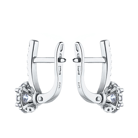 Серьги из белого золота