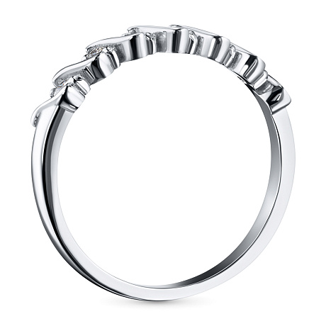 Кольцо из белого золота с бриллиантами