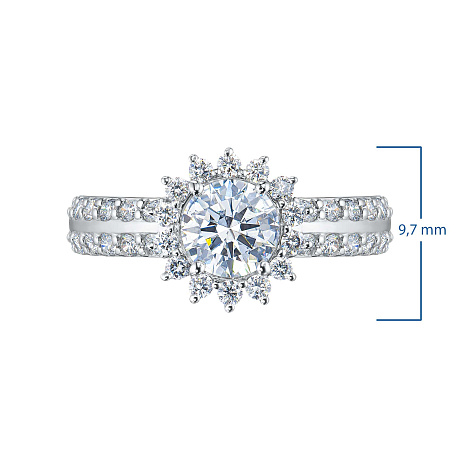 Классическое кольцо из белого золота