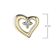 Подвеска из желтого золота с бриллиантом