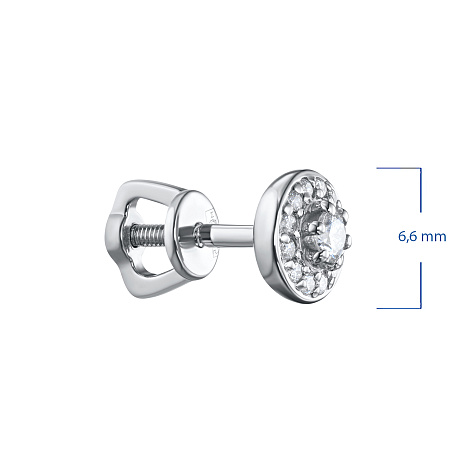 Пусеты из белого золота