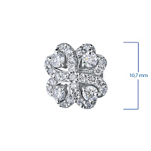 Пусеты из белого золота c бриллиантами