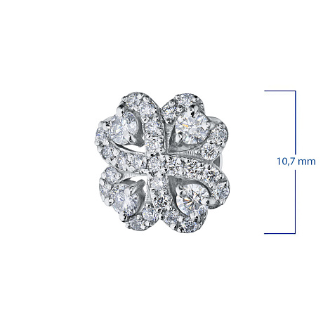 Пусеты из белого золота