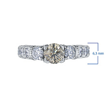 Кольцо из белого золота c бриллиантами