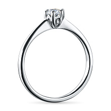 Помолвочное кольцо из серебра с бриллиантом