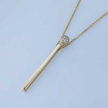 Подвеска из желтого золота с бриллиантами