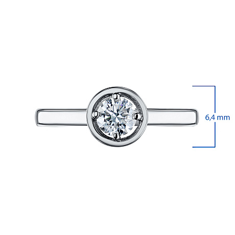 Кольцо из комбинированного золота с бриллиантом