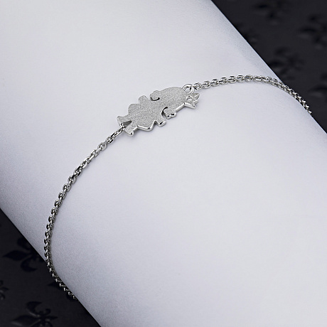 Браслет из белого золота с бриллиантом